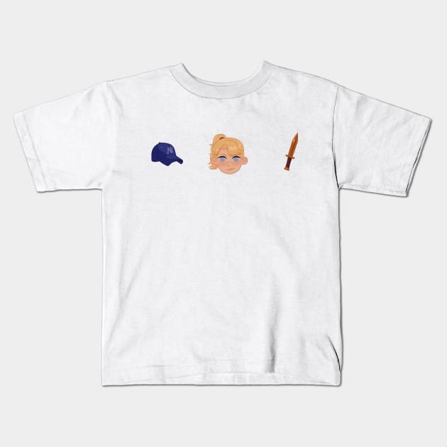 Annabeth TLT set Kids T-Shirt by ColonelBaconBits